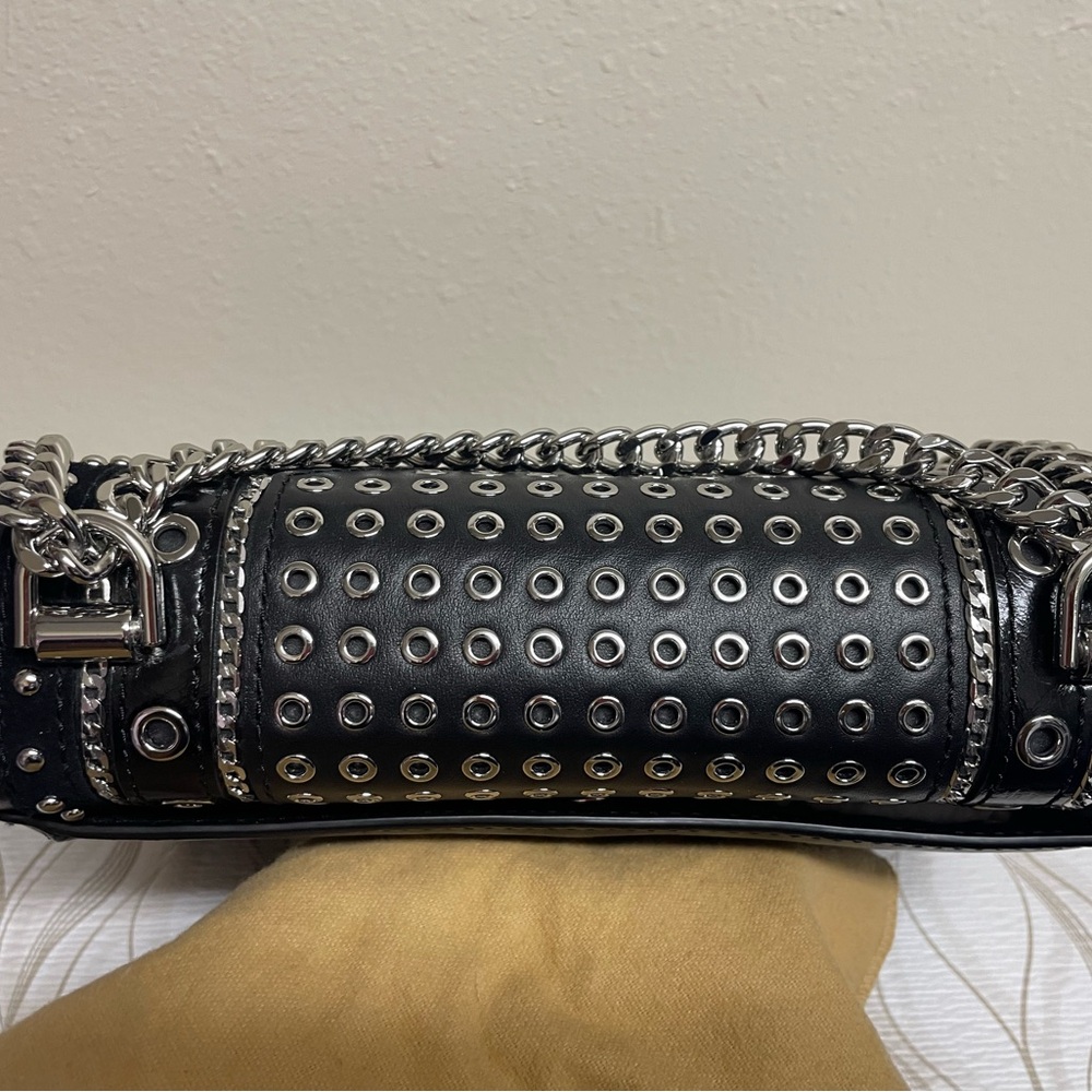 Michael Kors Black and Silver Studded and Grommeted Handbag - Picture 9 of 12